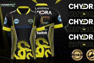 do custom esports and gaming jersey design or sublimation design