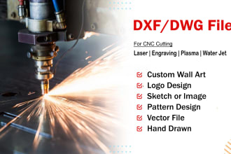 dwg, dxf, svg for cnc machining laser, plasma cutting