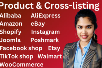 upload and cross list 40 to 120 products on any online store