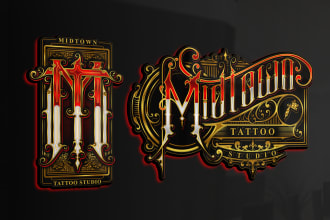 create logo for tattoo studio and tattoo artist