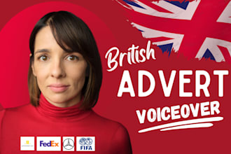 record your advertisement in a british accent
