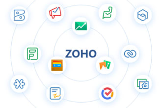 do zoho CRM, forms, sign, campaign, analytics, desk, projects set up, functions