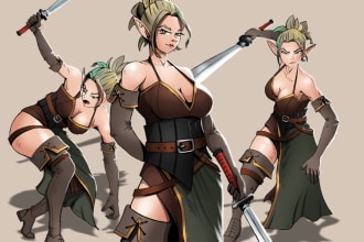 draw and design a character or concept art according to your needs