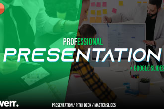 design powerpoint presentation template, google slides and pitch deck