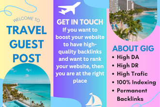 publish travel guest post on high da travel blog with backlinks