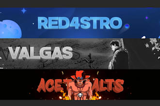 design a youtube, twitch, kick, facebook, twitter banner