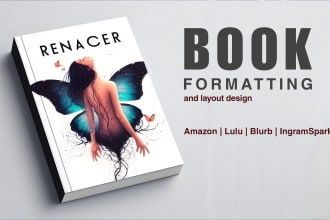 do book formatting and layout design ebook formatting and cover design