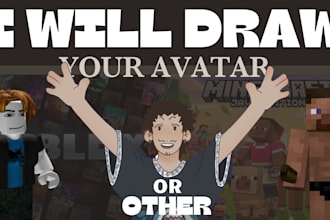 draw your roblox, minecraft or oc avatar
