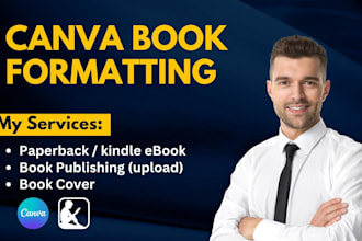 design any book in canva, ebook design, paperback design for KDP