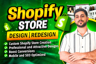 create, design or redesign shopify store or shopify dropshipping website