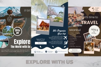 create tourism and gymnasium posters