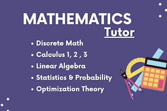 be your online math trignometry  statistics tutor and expert