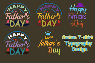 design custom typography tshirt design