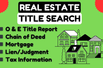 do real estate property title search, chain of title report