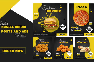 design creative social media posts, ads or banner for instagram and fb