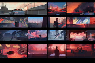 do a  storyboard art for commercial, advertising , digital, using ai