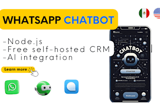 develop a whatsapp chatbot with CRM and ai integration