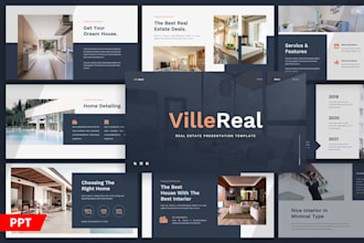 do real estate pitch deck listing brochure, architecture portfolio presentation