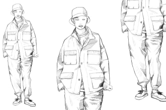 draw rough pencil line art sketch from your idea