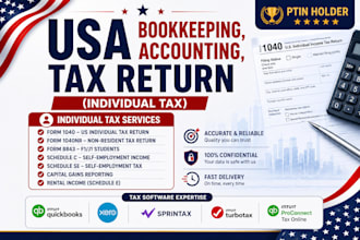 do USA bookkeeping, accounting and tax return preparation