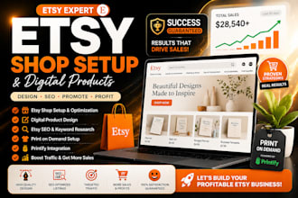 etsy digital products design etsy shop setup etsy store SEO stan store set up