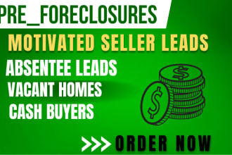 provide motivated seller and pre foreclosure real estate leads with skip tracing