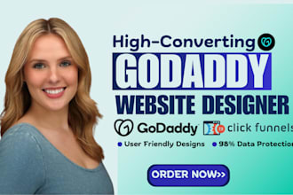 design responsive godaddy website, online store, godaddy website redesign