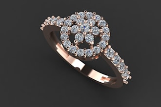 create exquisite 3d cad jewerly design and rendering
