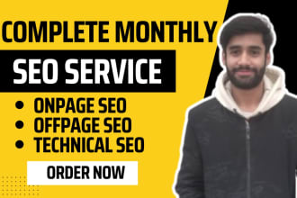 do complete monthly SEO service with high quality backlinks