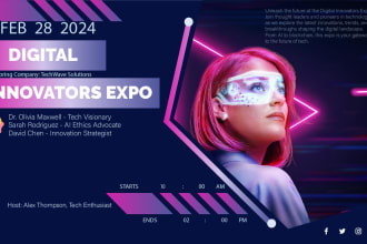 design virtual event poster, flyer n invitation in 10 hours