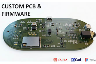 design custom pcb layout, embedded firmware, and 3d enclosure