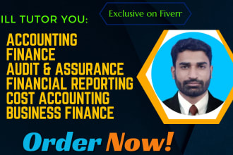 tutor you in accounting finance costing audit and assurance