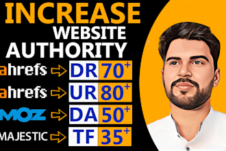 increase domain rating DR domain authority da trust flow tf and ahref ur