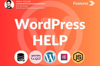 provide wordpress help and wordpress bug fix