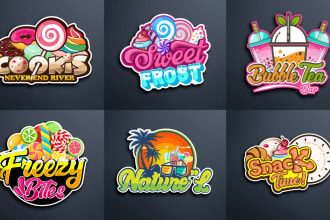 desserts, candy, cookies, bakery, drinks and juices logo