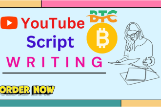 write youtube script for cryptocurrency and blockchain