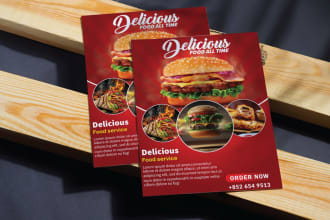 create attractive restaurant menu, food flyers within 24 hrs