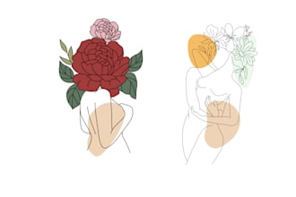 draw one line art, line drawing in minimalist illustration