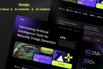 design ai saas or ai website or ai chatbot using figma