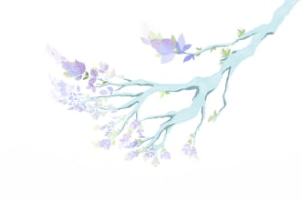 paint watercolour flowers clip art pattern tile art
