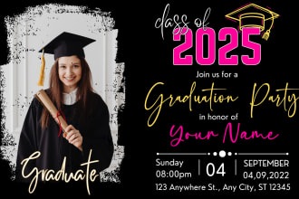 design amazing graduation party flyer invitations or announcement card