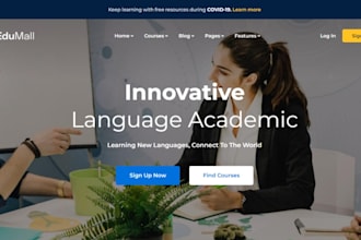 design educational website elearning website lms website education website