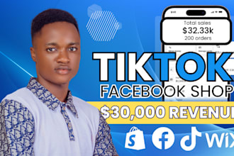 setup tiktok shop, facebook shop, or tiktok shop dropshipping to boost sales