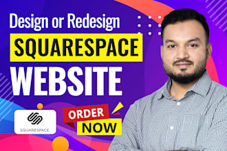 design or redesign modern squarespace website, website development