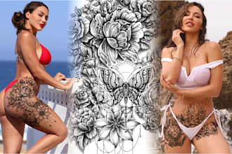 create unique custom tattoo any tattoo design, tattoo artist