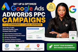 setup and manage your google ads adwords campaigns or audit sem