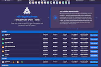 set up a high performance mining pool for any algorithm