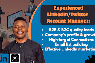 be your professional b2b, b2c saas linkedin manager and twitter threads manager