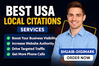 create USA local citations and business listings for local SEO