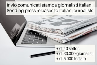 deliver your official press release to 30,000 italian journalists